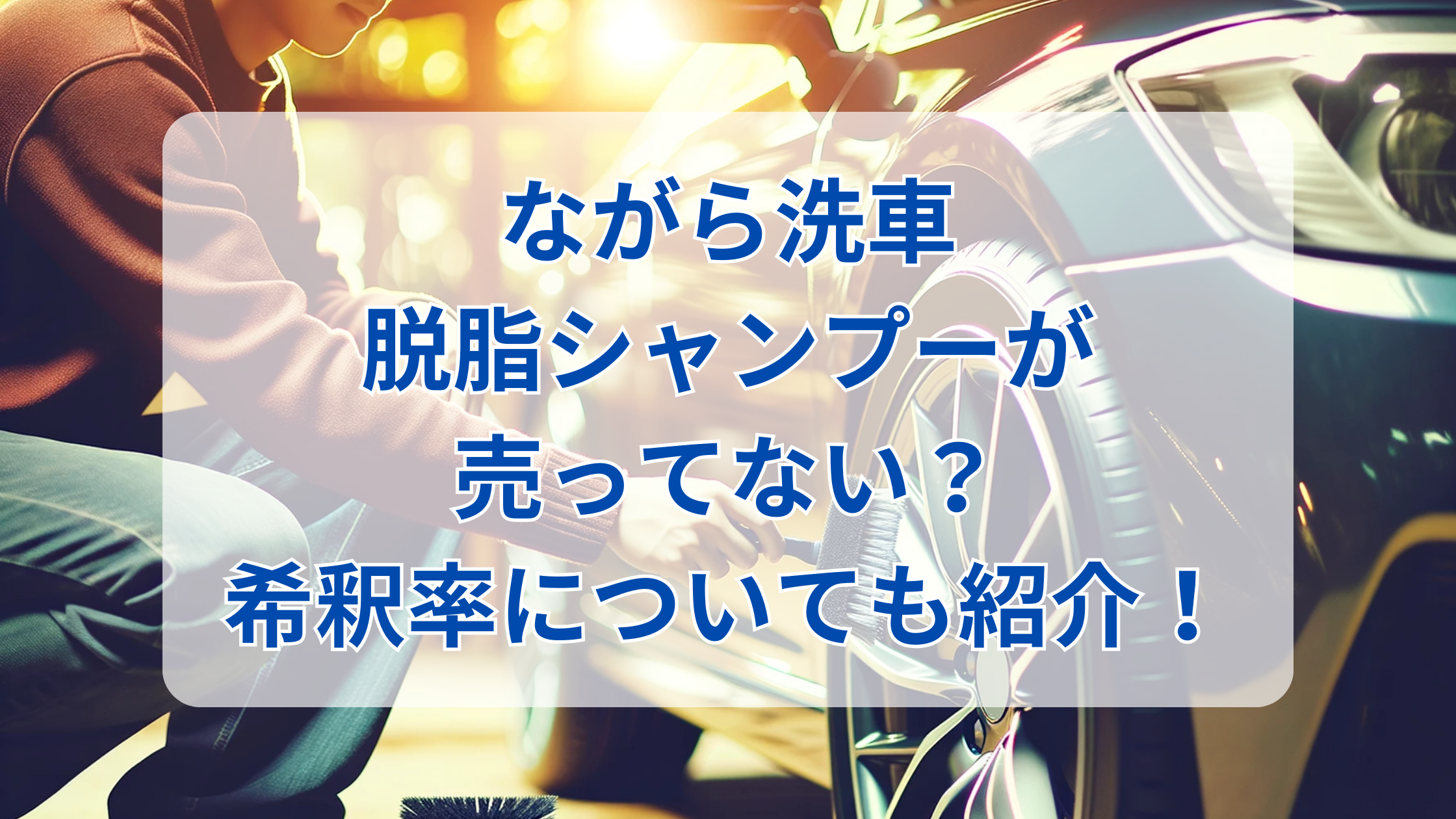 ながら洗車 脱脂シャンプー 売ってない