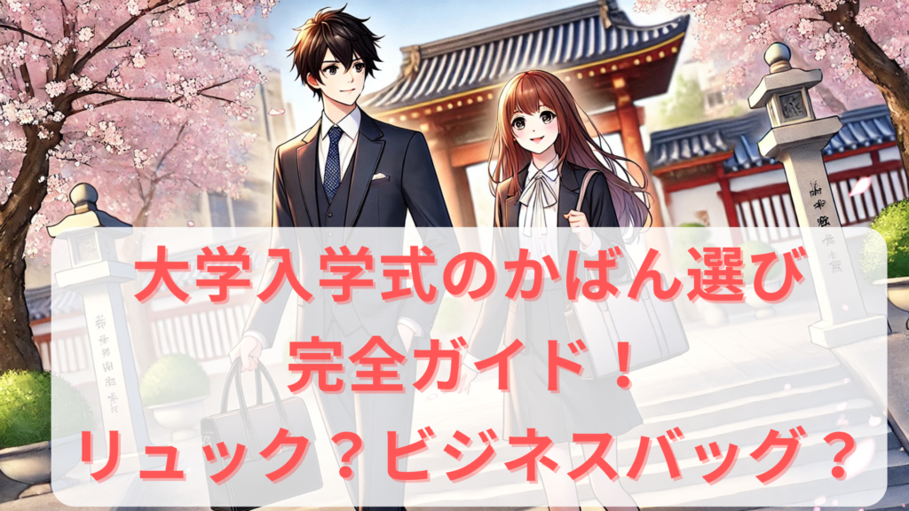 大学入学式のかばん選び完全ガイド！リュック？ビジネスバッグ？