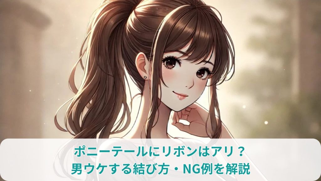 ポニーテールにリボンはアリ？男ウケする結び方・NG例を解説