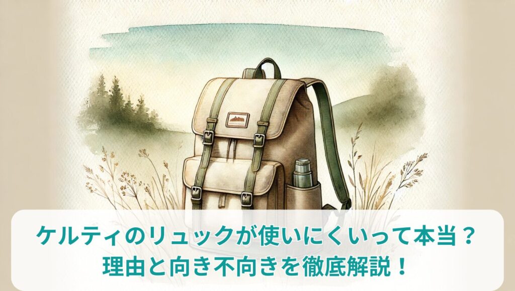 ケルティのリュックが使いにくいって本当？理由と向き不向きを徹底解説！