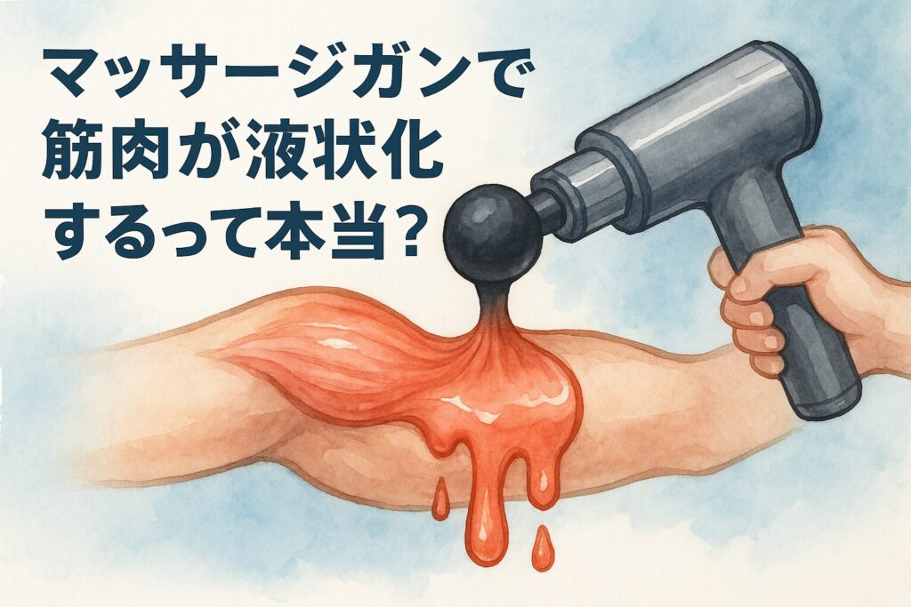 マッサージガンで筋肉が液状化するって本当？噂の真相と正しい使い方を徹底解説