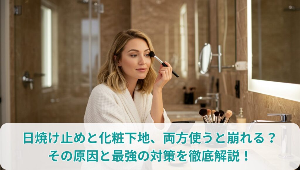 日焼け止めと化粧下地、両方使うと崩れる？その原因と最強の対策を徹底解説！