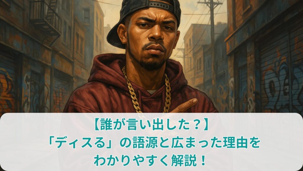 【誰が言い出した？】「ディスる」の語源と広まった理由をわかりやすく解説！